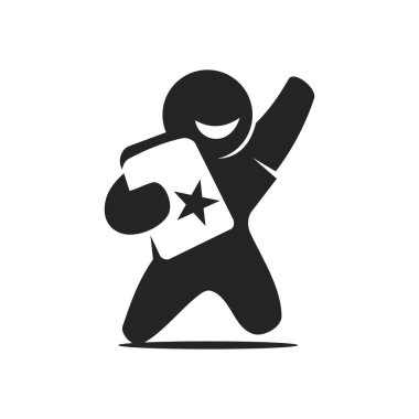 Çocuk logosu izole edildi. Marka Kimliği. Simge Soyut Vektör Grafiği