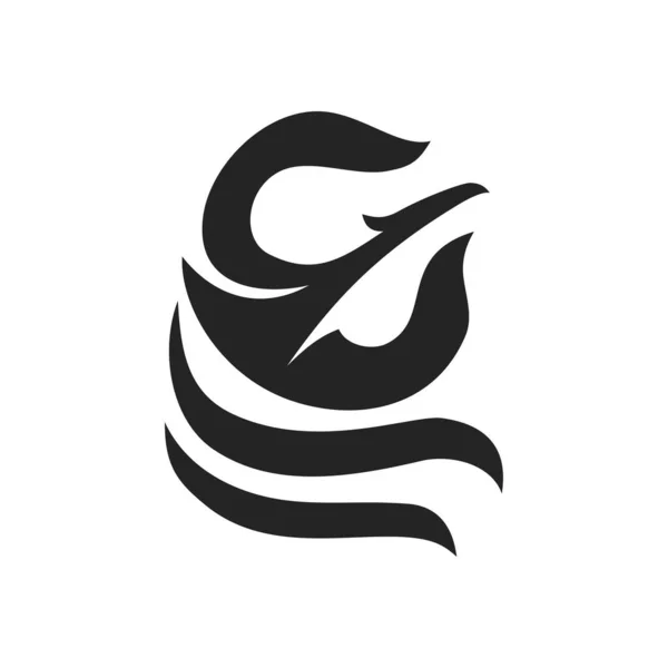 Шаблон Логотипу Фенікса Ізольовано Фірмовий Стиль Піктограма Абстрактна Векторна Графіка — стоковий вектор