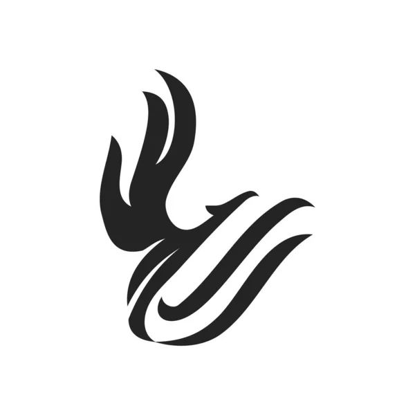 Phönix Logo Vorlage Isoliert Markenidentität Abstrakte Vektorgrafik Mit Symbolen — Stockvektor