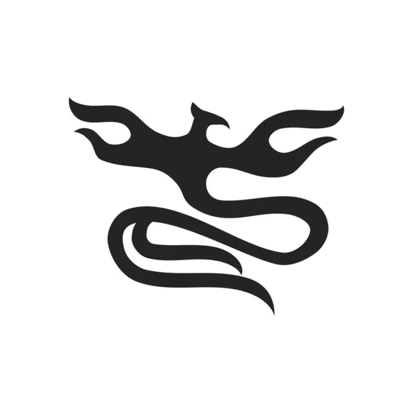 Phoenix Logo Template Isolado Identidade Marca Ícone Abstrato Vetor Gráfico — Vetor de Stock
