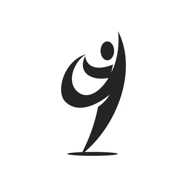 Yoga Logosu Izole Edildi Marka Kimliği Simge Soyut Vektör Grafiği — Stok Vektör