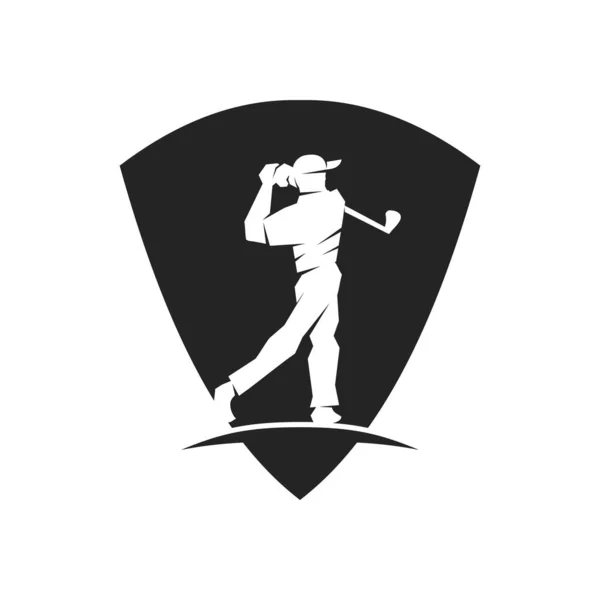 Golf Klub Logó Sablon Elszigetelt Márkaazonosság Ikon Absztrakt Vektor Grafika — Stock Vector