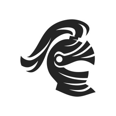 Şövalye logosu izole edildi. Marka Kimliği. Simge Soyut Vektör Grafiği