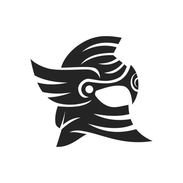 Modelo Logotipo Cavaleiro Isolado Identidade Marca Ícone Abstrato Vetor Gráfico — Vetor de Stock