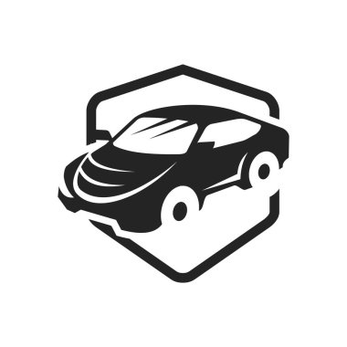 Otomotiv logosu şablonu izole edildi. Marka Kimliği. Simge Soyut Vektör Grafiği