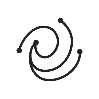 Ağ logo şablonu izole edildi. Marka Kimliği. Simge Soyut Vektör Grafiği