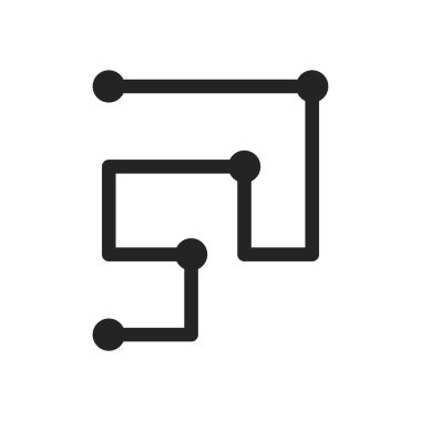 Ağ logo şablonu izole edildi. Marka Kimliği. Simge Soyut Vektör Grafiği