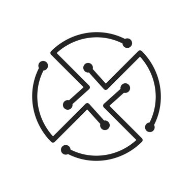 Ağ logo şablonu izole edildi. Marka Kimliği. Simge Soyut Vektör Grafiği