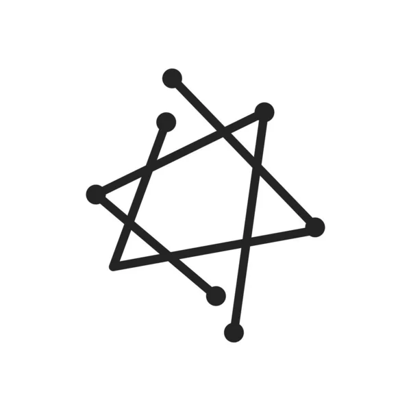 Szablon Logo Sieci Izolowany Tożsamość Marki Ikona Abstrakcyjna Grafika Wektorowa — Wektor stockowy