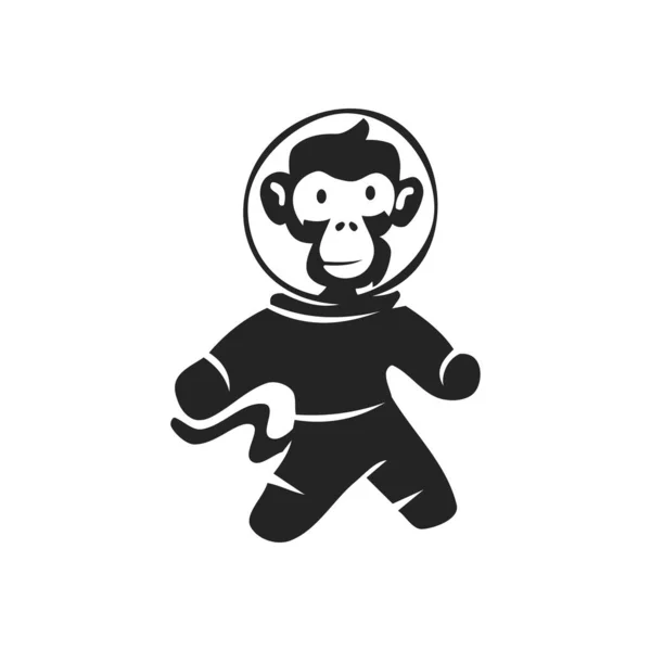 Monkey Logo Plantilla Aislada Identidad Marca Icono Resumen Gráfico Vectorial — Vector de stock