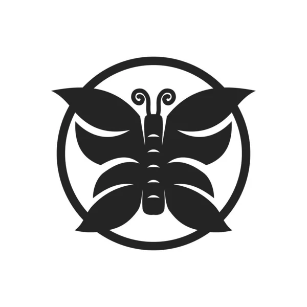 Шаблон Логотипа Бабочки Изолирован Идентификация Бренда Абстрактный Векторный График — стоковый вектор