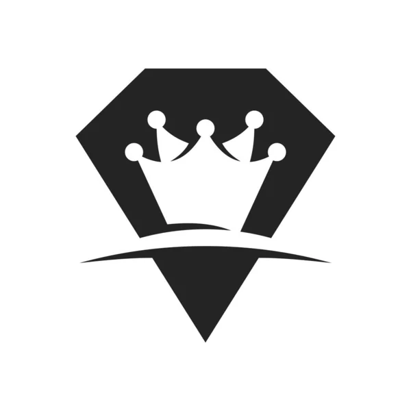 Elmas Logo Şablonu Izole Edildi Marka Kimliği Simge Soyut Vektör — Stok Vektör