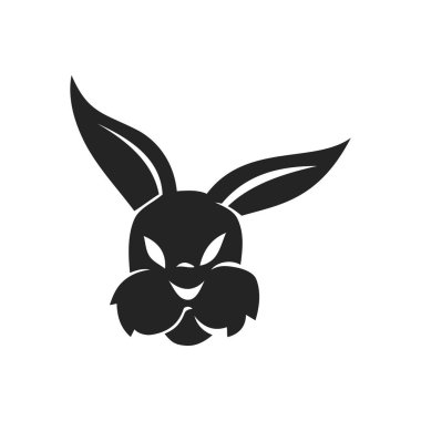 Tavşan logosu izole edildi. Marka Kimliği. Simge Soyut Vektör Grafiği
