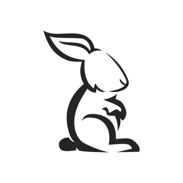 Plantilla Logo Conejo Aislado Identidad Marca Icono Resumen Gráfico Vectorial — Archivo Imágenes Vectoriales