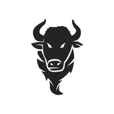 Bizon logo şablonu izole edildi. Marka Kimliği. Simge Soyut Vektör Grafiği