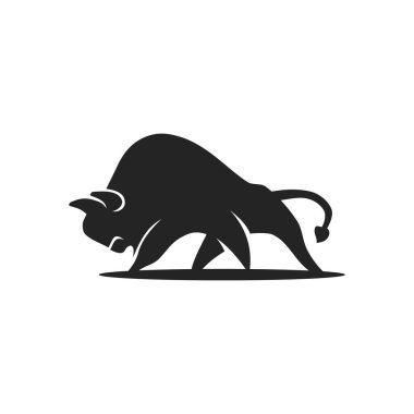 Bizon logo şablonu izole edildi. Marka Kimliği. Simge Soyut Vektör Grafiği