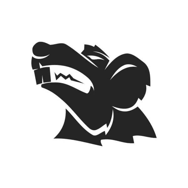 Ratten Logo Vorlage Isoliert Markenidentität Abstrakte Vektorgrafik Mit Symbolen — Stockvektor