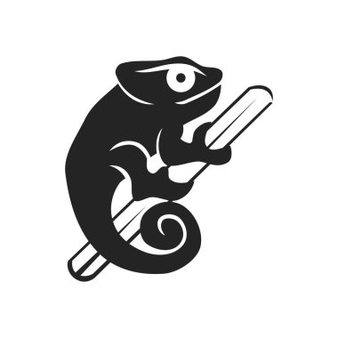 Bukalemun logo şablonu izole edildi. Marka Kimliği. Simge Soyut Vektör Grafiği