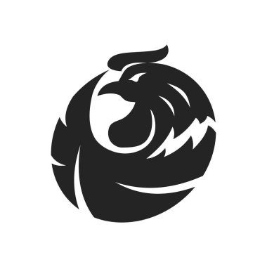 Tavuk kızartma logo şablonu izole edildi. Marka Kimliği. Simge Soyut Vektör Grafiği