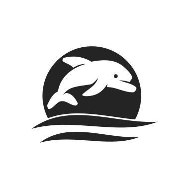 Yunus logosu şablonu izole edildi. Marka Kimliği. Simge Soyut Vektör Grafiği