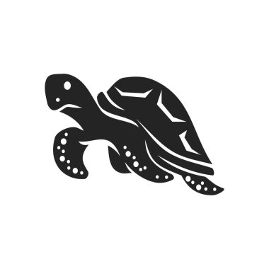 Kaplumbağa logosu izole edildi. Marka Kimliği. Simge Soyut Vektör Grafiği