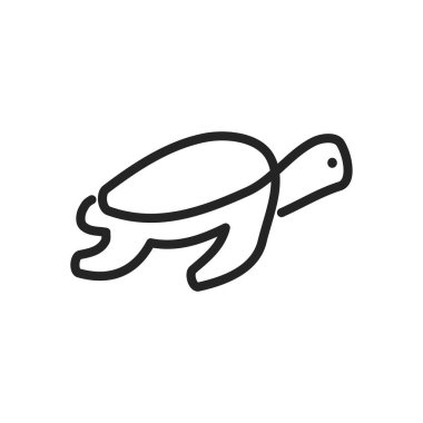 Kaplumbağa logosu izole edildi. Marka Kimliği. Simge Soyut Vektör Grafiği