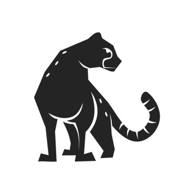 Çita logo şablonu izole edildi. Marka Kimliği. Simge Soyut Vektör Grafiği