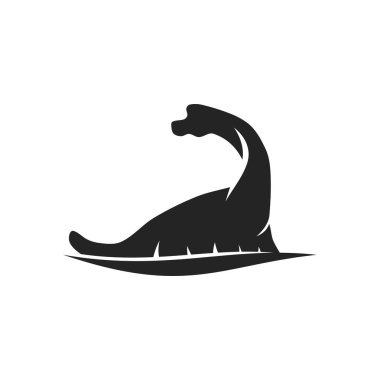 Brachiosaurus logo şablonu izole edildi. Marka Kimliği. Simge Soyut Vektör Grafiği