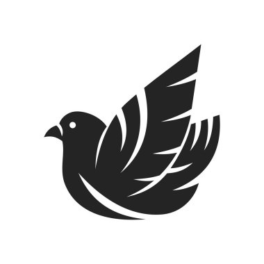 Kanarya Kuş Logosu şablonu izole edildi. Marka Kimliği. Simge Soyut Vektör Grafiği