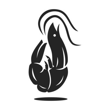 Karides Logosu şablonu izole edildi. Marka Kimliği. Simge Soyut Vektör Grafiği