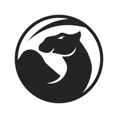 Deve Logosu şablonu izole edildi. Marka Kimliği. Simge Soyut Vektör Grafiği