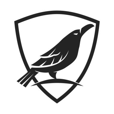 Karga logosu şablonu izole edildi. Marka Kimliği. Simge Soyut Vektör Grafiği