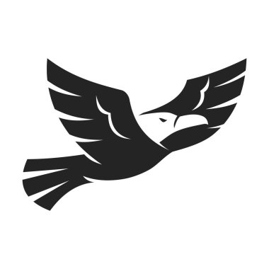 Karga logosu şablonu izole edildi. Marka Kimliği. Simge Soyut Vektör Grafiği