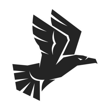 Karga logosu şablonu izole edildi. Marka Kimliği. Simge Soyut Vektör Grafiği