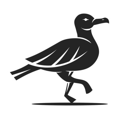 Martı logosu izole edildi. Marka Kimliği. Simge Soyut Vektör Grafiği