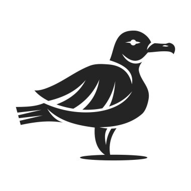 Martı logosu izole edildi. Marka Kimliği. Simge Soyut Vektör Grafiği