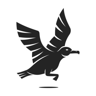 Martı logosu izole edildi. Marka Kimliği. Simge Soyut Vektör Grafiği