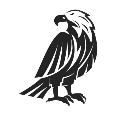 Kartal logosu izole edildi. Marka Kimliği. Simge Soyut Vektör Grafiği