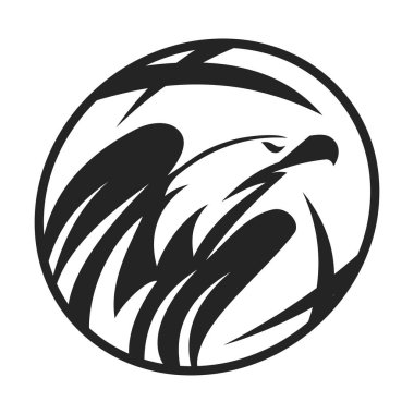 Kartal logosu izole edildi. Marka Kimliği. Simge Soyut Vektör Grafiği