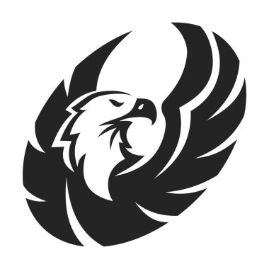 Kartal logosu izole edildi. Marka Kimliği. Simge Soyut Vektör Grafiği