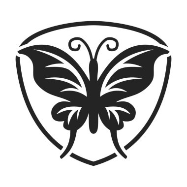 Kelebek logosu izole edildi. Marka Kimliği. Simge Soyut Vektör Grafiği