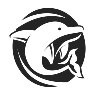 Yunus logosu şablonu izole edildi. Marka Kimliği. Simge Soyut Vektör Grafiği