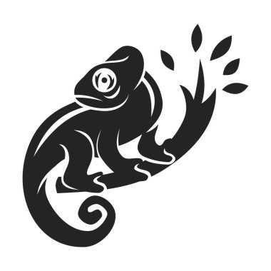 Bukalemun logo şablonu izole edildi. Marka Kimliği. Simge Soyut Vektör Grafiği