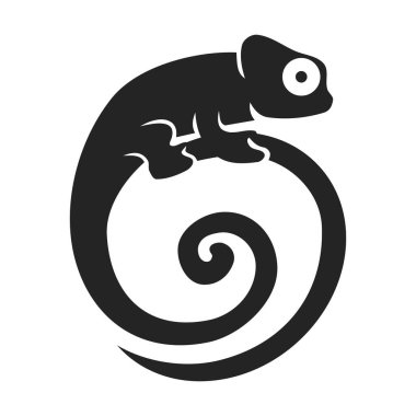 Bukalemun logo şablonu izole edildi. Marka Kimliği. Simge Soyut Vektör Grafiği