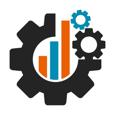 Yönetim logosu şablonu izole edildi. Marka Kimliği. Simge Soyut Vektör Grafiği