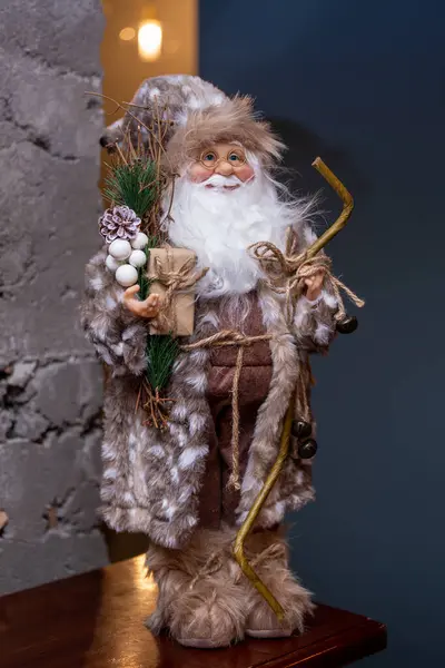 Счастливой Куклы Санта Клауса Рождество Рождественский Рисунок Украшения — стоковое фото