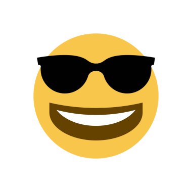 Yellow smiley face with sunglasses on it.