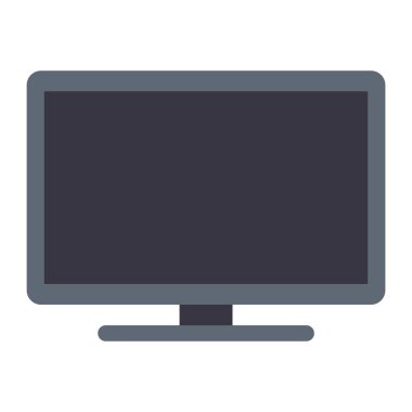 Beyaz arkaplanda ekran simgesi izole edildi