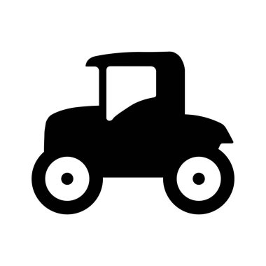 Beyaz arkaplanda eski siyah simge izole edildi