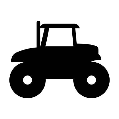 Beyaz arkaplanda izole edilmiş basit bir canavar kamyon simgesi